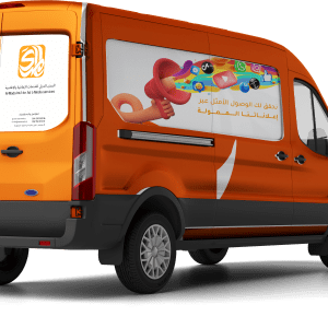 (لافتات المركبات) طباعة علي السيارات